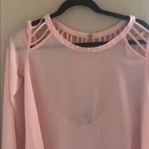 Pink chiffon going out top